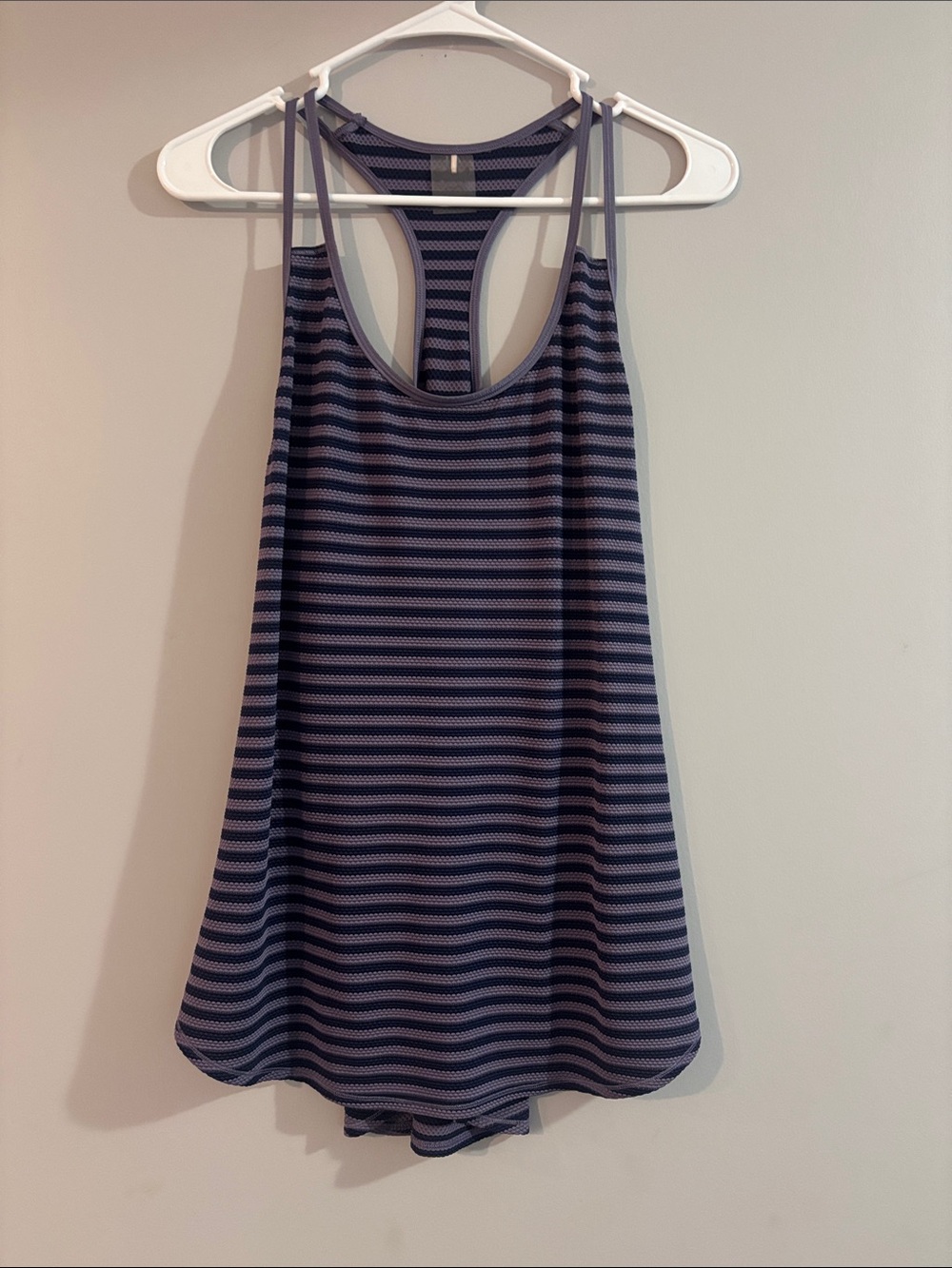 CALIA by Carrie Underwood Navy and Gray Striped Racerback Performance Tank